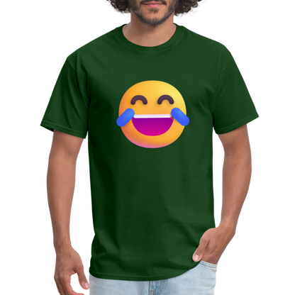 😂 Face with Tears of Joy (Microsoft Fluent) Unisex Classic T-Shirt - forest green