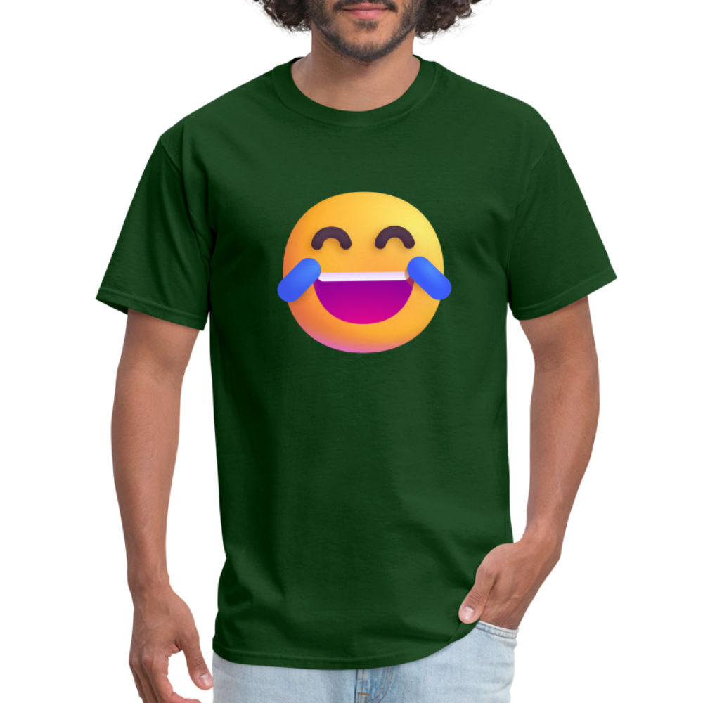 😂 Face with Tears of Joy (Microsoft Fluent) Unisex Classic T-Shirt - forest green