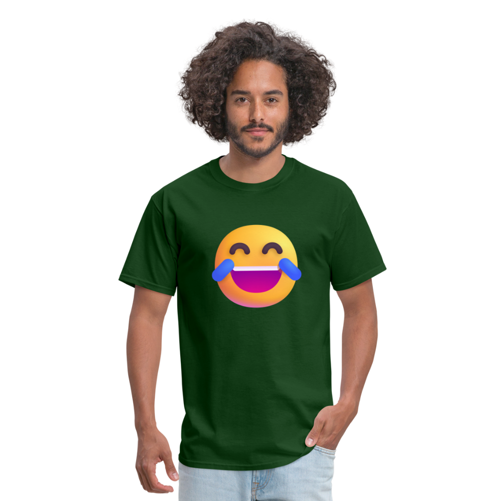 😂 Face with Tears of Joy (Microsoft Fluent) Unisex Classic T-Shirt - forest green