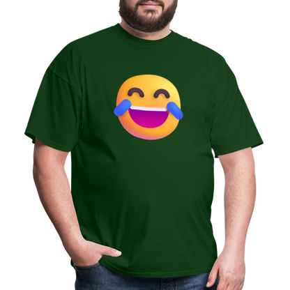 😂 Face with Tears of Joy (Microsoft Fluent) Unisex Classic T-Shirt - forest green