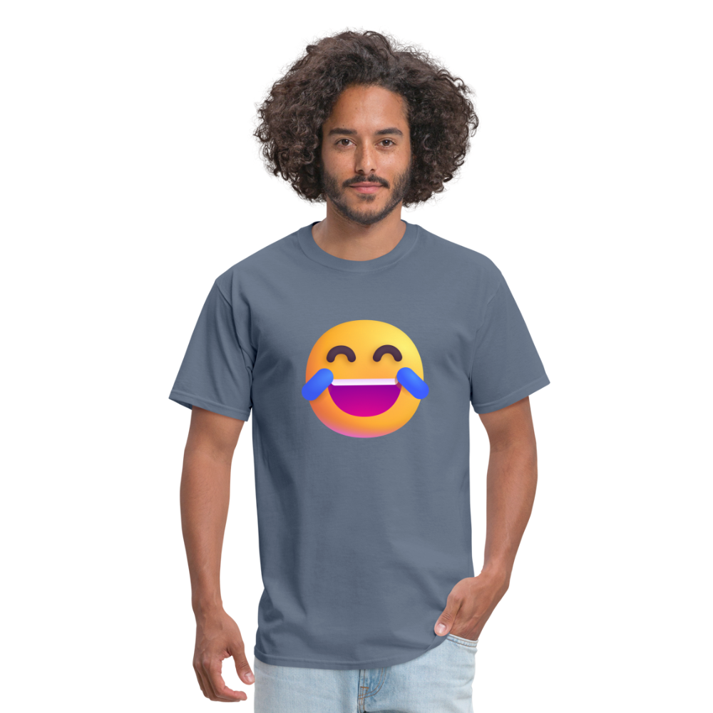 😂 Face with Tears of Joy (Microsoft Fluent) Unisex Classic T-Shirt - denim