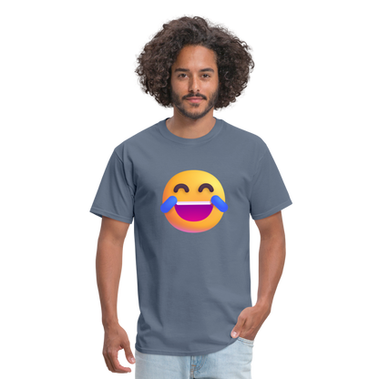 😂 Face with Tears of Joy (Microsoft Fluent) Unisex Classic T-Shirt - denim