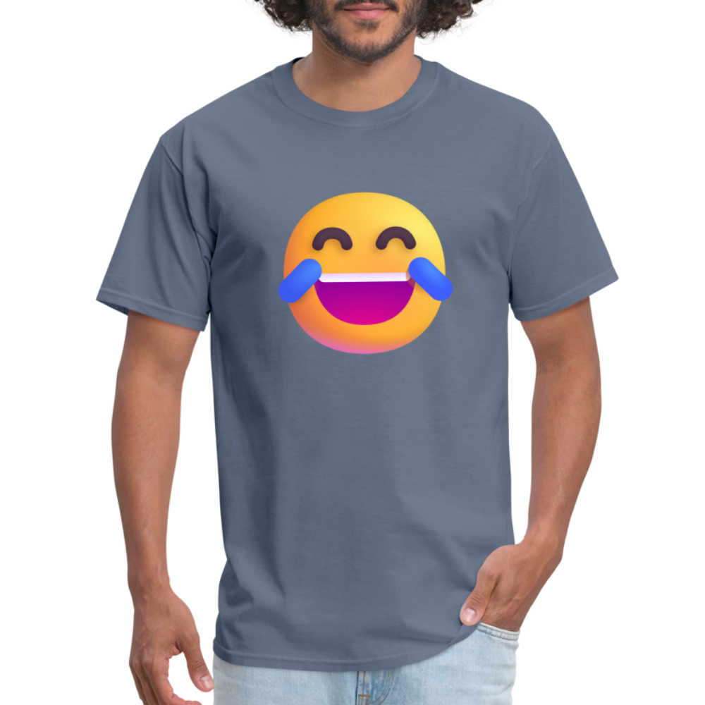 😂 Face with Tears of Joy (Microsoft Fluent) Unisex Classic T-Shirt - denim