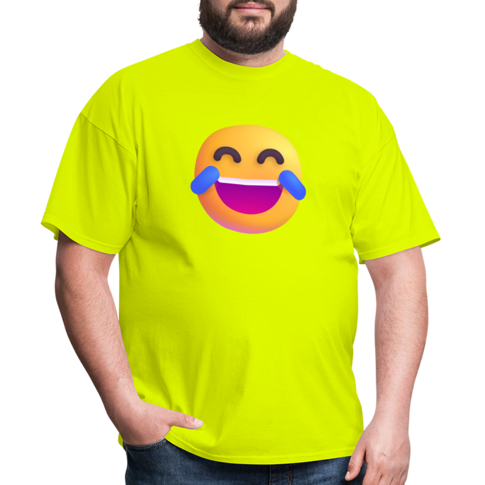 😂 Face with Tears of Joy (Microsoft Fluent) Unisex Classic T-Shirt - safety green