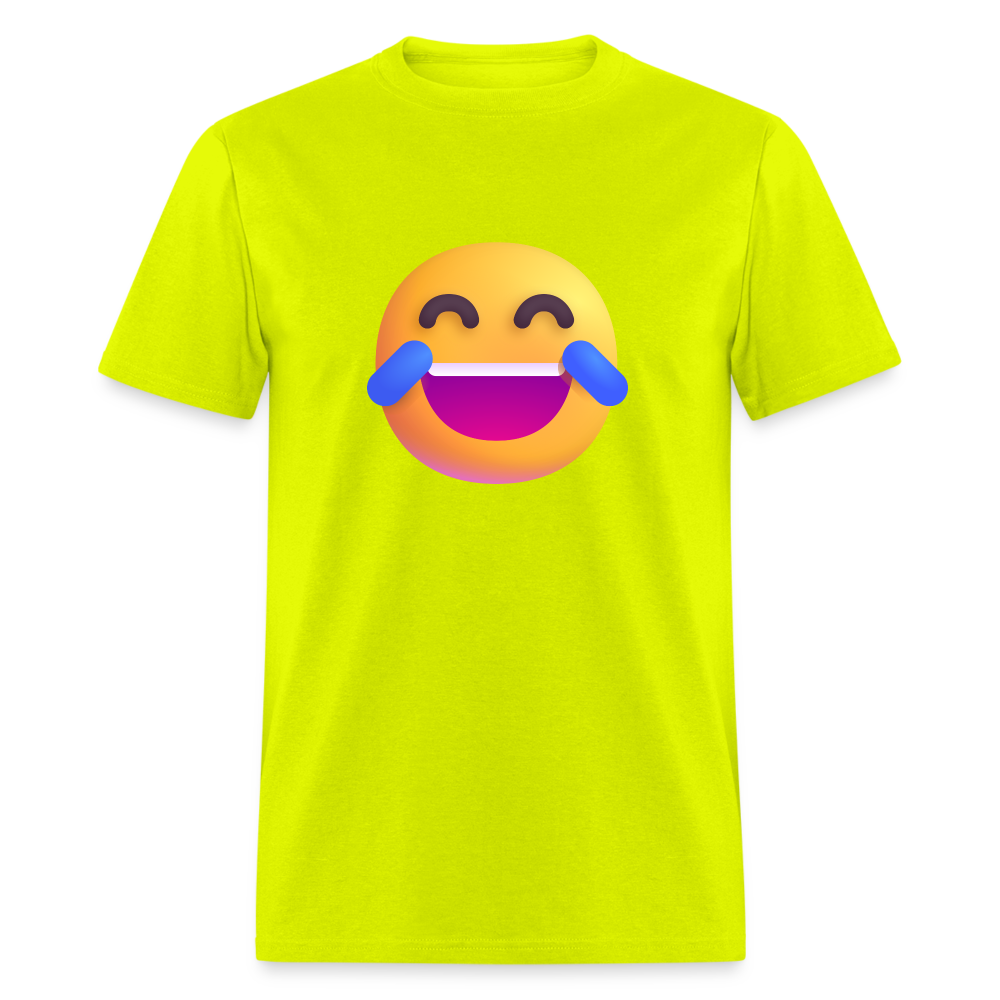 😂 Face with Tears of Joy (Microsoft Fluent) Unisex Classic T-Shirt - safety green