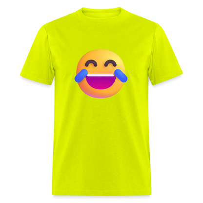 😂 Face with Tears of Joy (Microsoft Fluent) Unisex Classic T-Shirt - safety green
