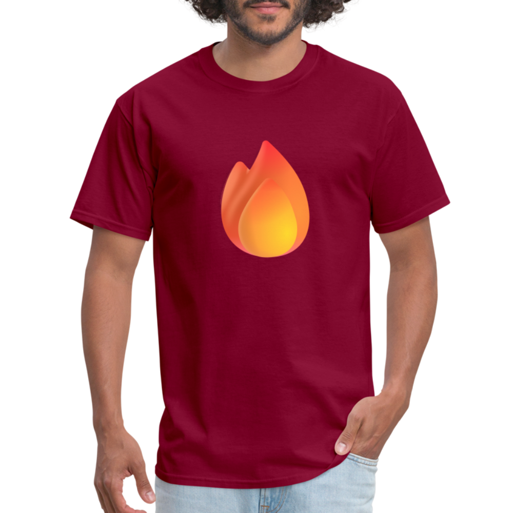 🔥 Fire (Microsoft Fluent) Unisex Classic T-Shirt - burgundy