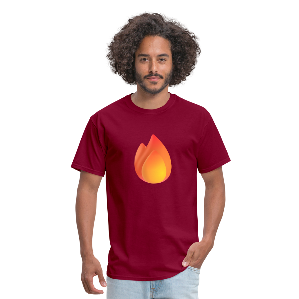 🔥 Fire (Microsoft Fluent) Unisex Classic T-Shirt - burgundy