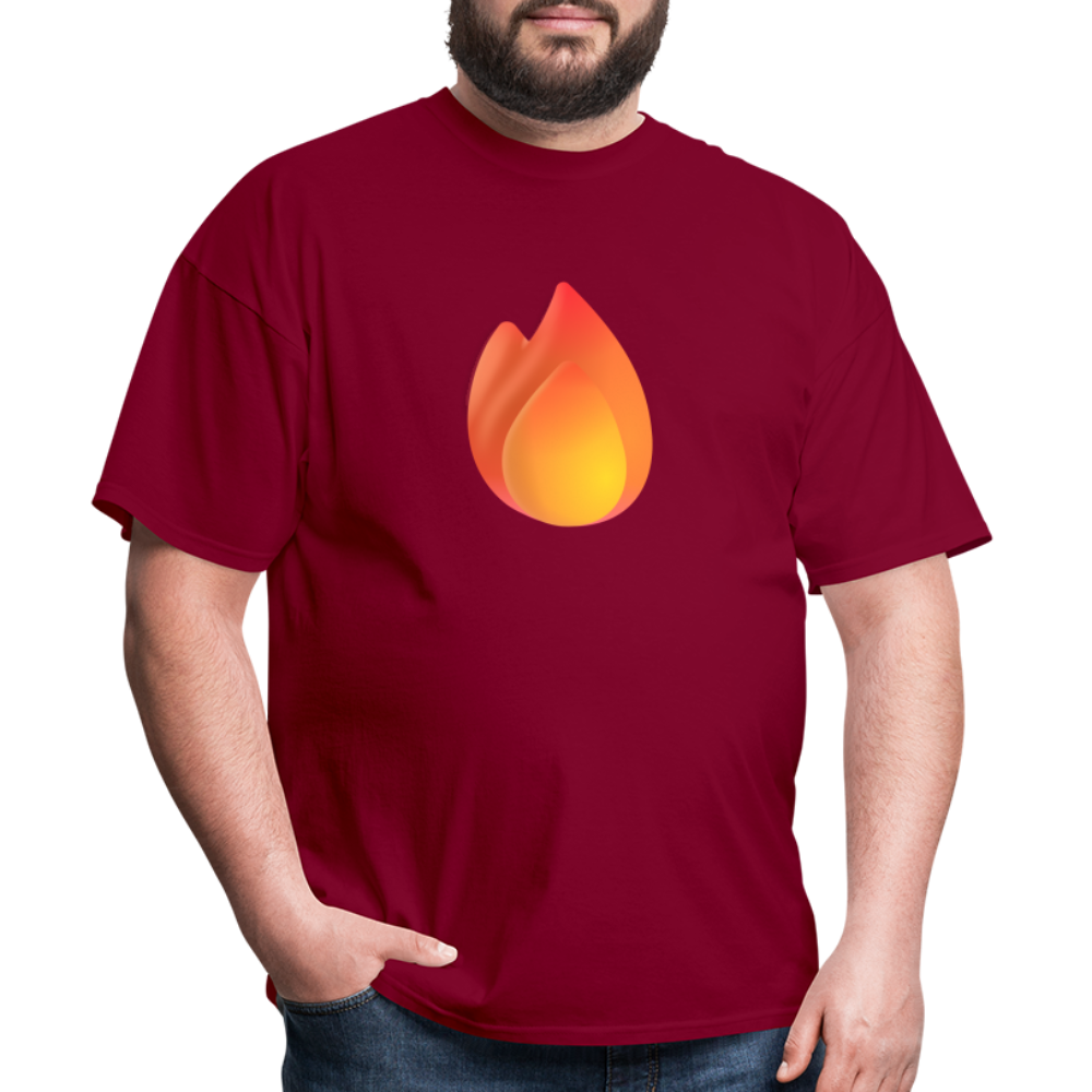 🔥 Fire (Microsoft Fluent) Unisex Classic T-Shirt - burgundy