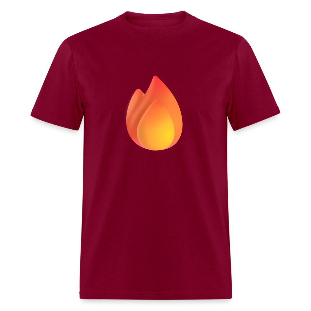 🔥 Fire (Microsoft Fluent) Unisex Classic T-Shirt - burgundy