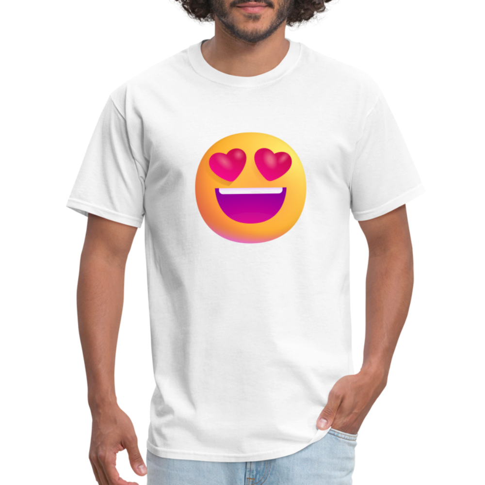 😍 Smiling Face with Heart-Eyes (Microsoft Fluent) Unisex Classic T-Shirt - white