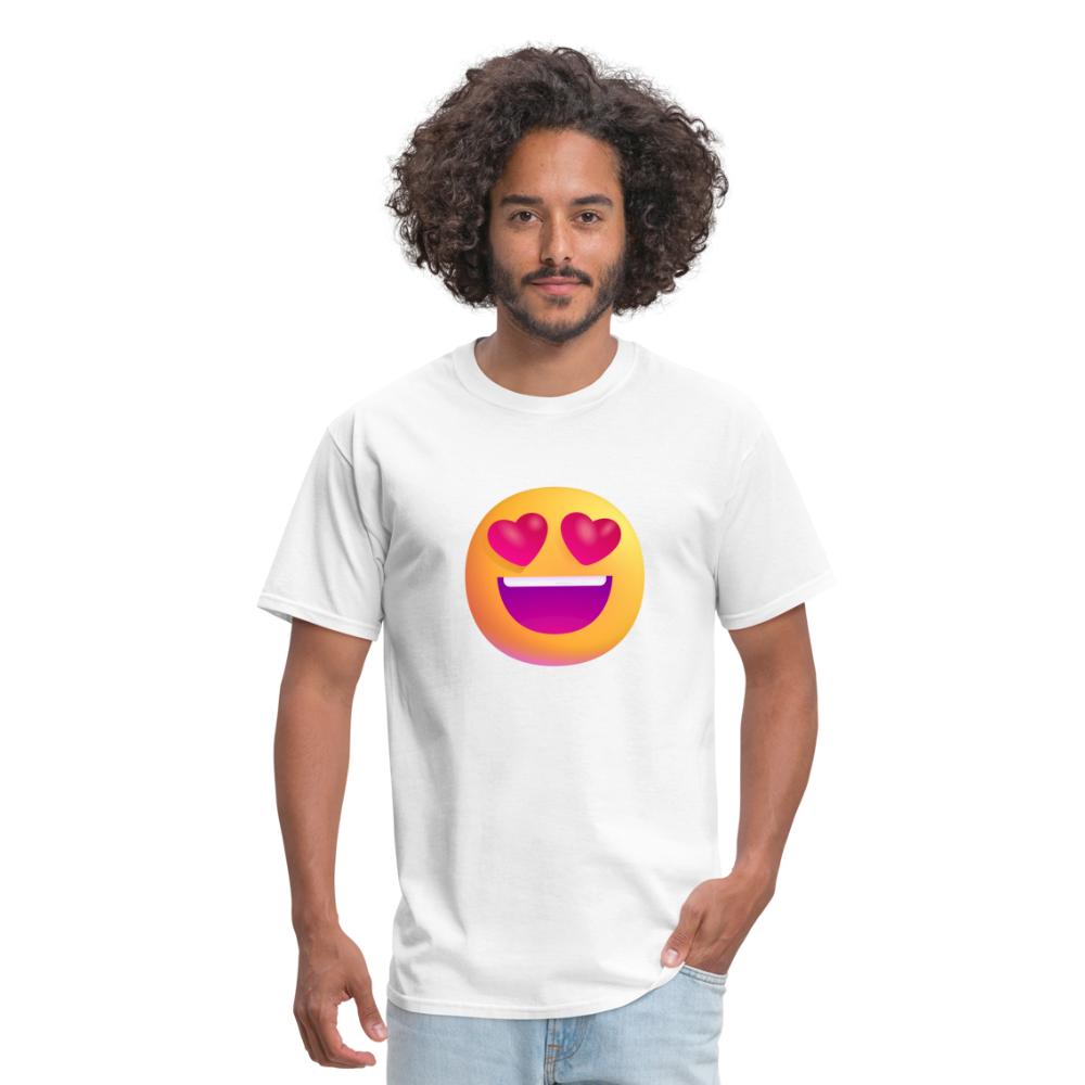 😍 Smiling Face with Heart-Eyes (Microsoft Fluent) Unisex Classic T-Shirt - white