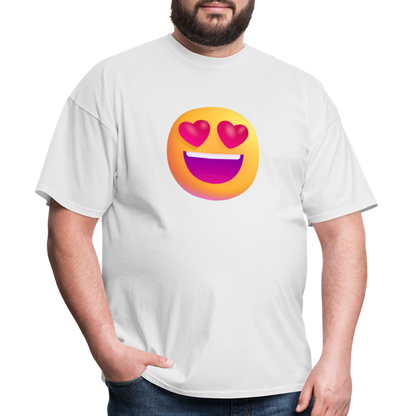 😍 Smiling Face with Heart-Eyes (Microsoft Fluent) Unisex Classic T-Shirt - white