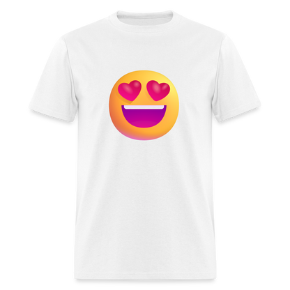 😍 Smiling Face with Heart-Eyes (Microsoft Fluent) Unisex Classic T-Shirt - white