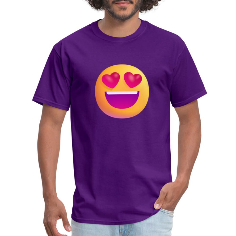 😍 Smiling Face with Heart-Eyes (Microsoft Fluent) Unisex Classic T-Shirt - purple