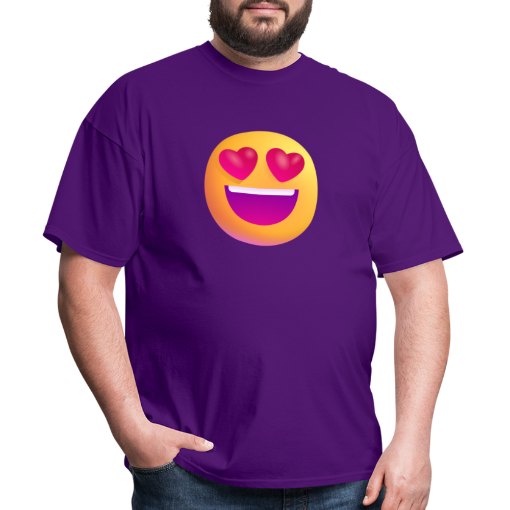 😍 Smiling Face with Heart-Eyes (Microsoft Fluent) Unisex Classic T-Shirt - purple