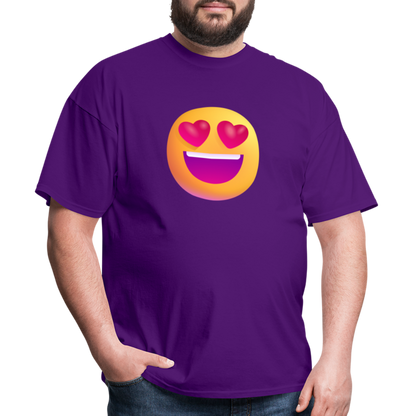 😍 Smiling Face with Heart-Eyes (Microsoft Fluent) Unisex Classic T-Shirt - purple