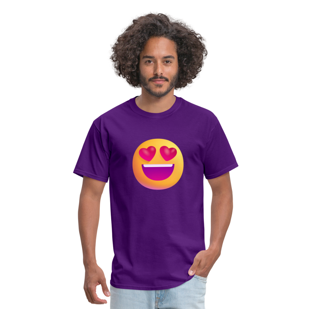 😍 Smiling Face with Heart-Eyes (Microsoft Fluent) Unisex Classic T-Shirt - purple