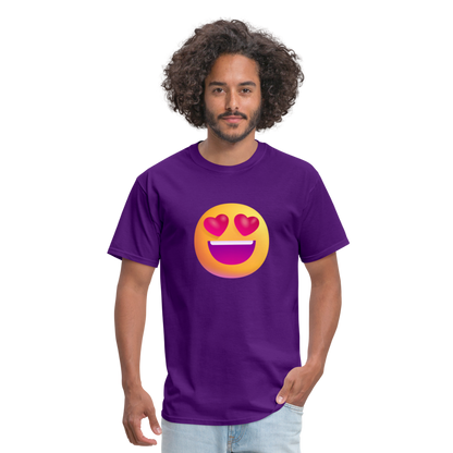 😍 Smiling Face with Heart-Eyes (Microsoft Fluent) Unisex Classic T-Shirt - purple