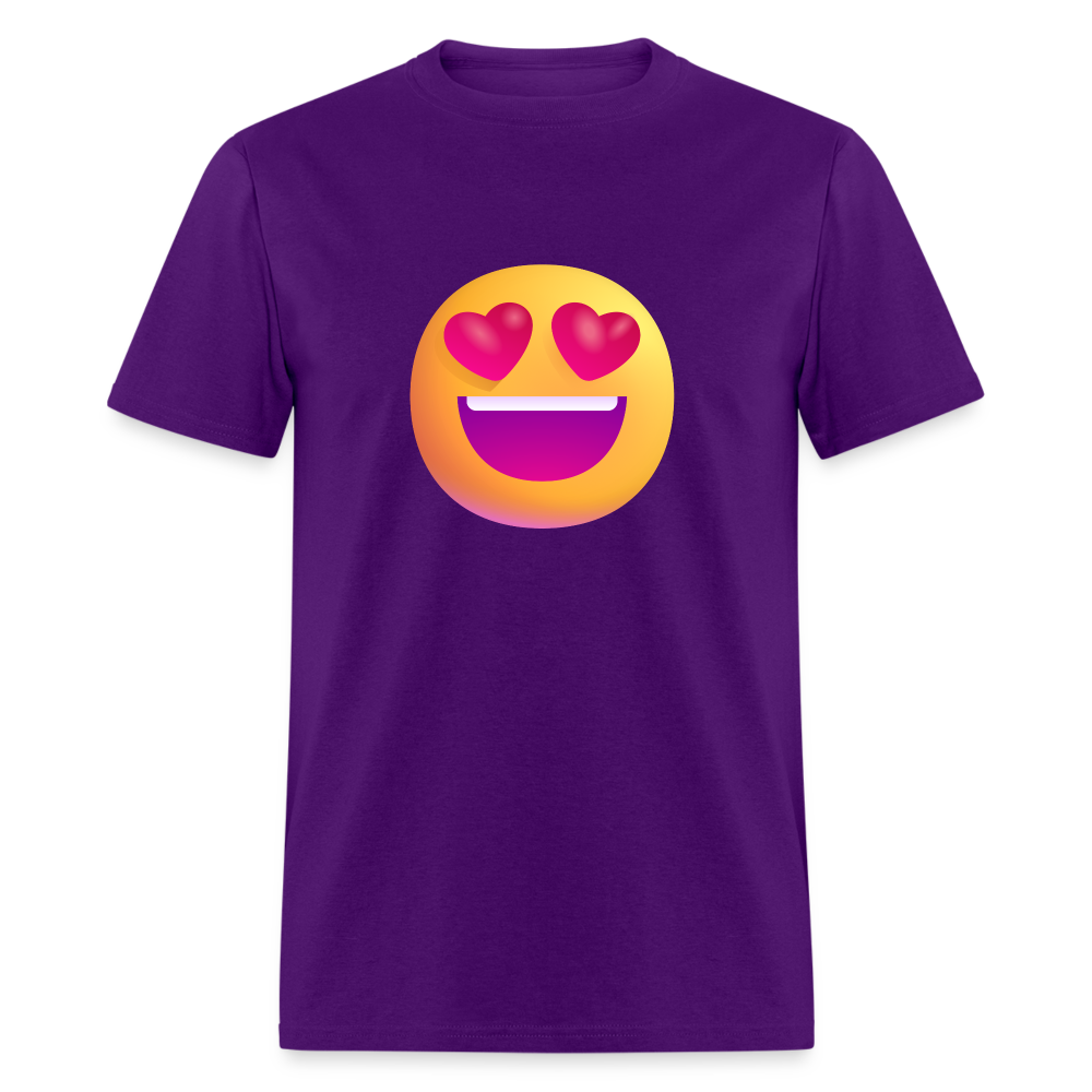 😍 Smiling Face with Heart-Eyes (Microsoft Fluent) Unisex Classic T-Shirt - purple