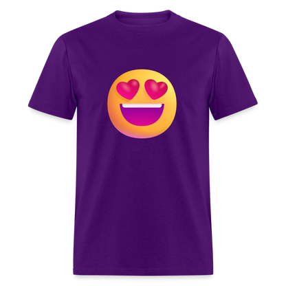 😍 Smiling Face with Heart-Eyes (Microsoft Fluent) Unisex Classic T-Shirt - purple