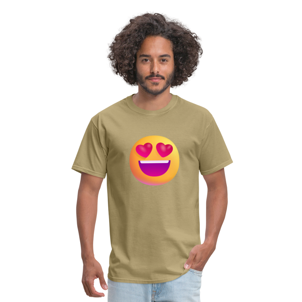 😍 Smiling Face with Heart-Eyes (Microsoft Fluent) Unisex Classic T-Shirt - khaki