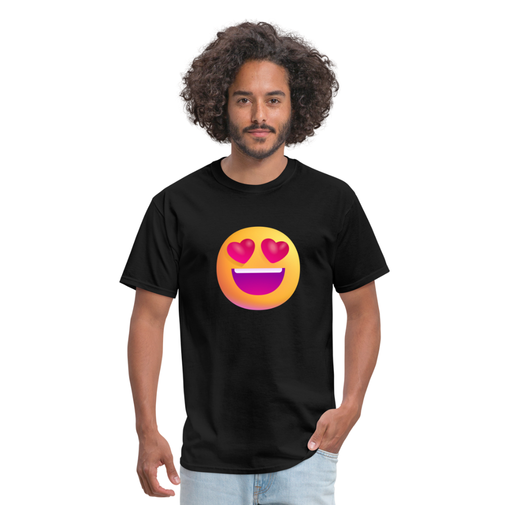 😍 Smiling Face with Heart-Eyes (Microsoft Fluent) Unisex Classic T-Shirt - black
