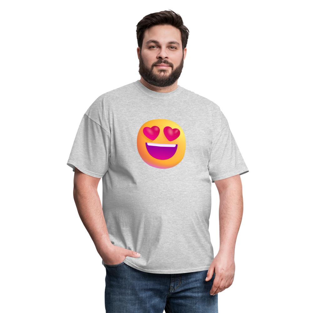 😍 Smiling Face with Heart-Eyes (Microsoft Fluent) Unisex Classic T-Shirt - heather gray