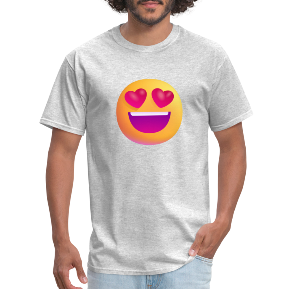 😍 Smiling Face with Heart-Eyes (Microsoft Fluent) Unisex Classic T-Shirt - heather gray