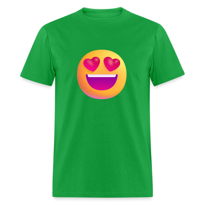 😍 Smiling Face with Heart-Eyes (Microsoft Fluent) Unisex Classic T-Shirt - bright green