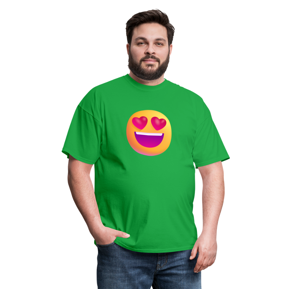 😍 Smiling Face with Heart-Eyes (Microsoft Fluent) Unisex Classic T-Shirt - bright green