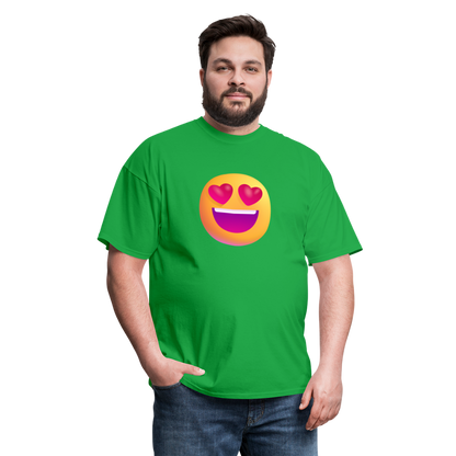 😍 Smiling Face with Heart-Eyes (Microsoft Fluent) Unisex Classic T-Shirt - bright green