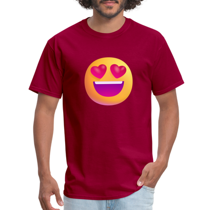 😍 Smiling Face with Heart-Eyes (Microsoft Fluent) Unisex Classic T-Shirt - dark red