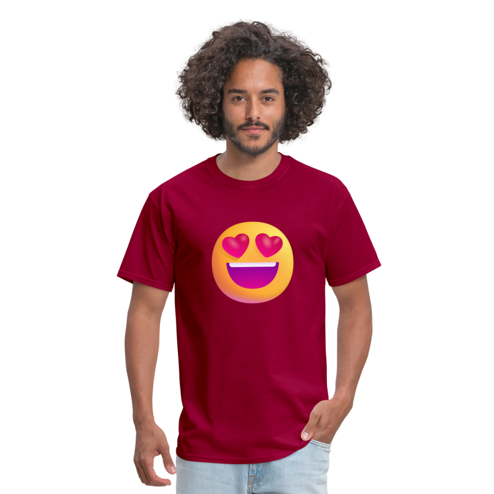 😍 Smiling Face with Heart-Eyes (Microsoft Fluent) Unisex Classic T-Shirt - dark red