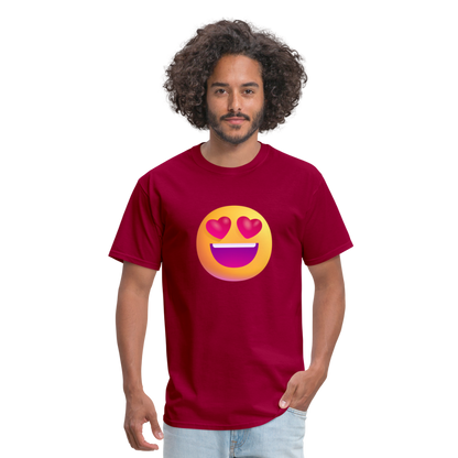 😍 Smiling Face with Heart-Eyes (Microsoft Fluent) Unisex Classic T-Shirt - dark red
