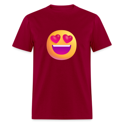 😍 Smiling Face with Heart-Eyes (Microsoft Fluent) Unisex Classic T-Shirt - dark red