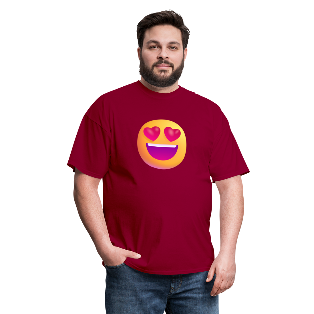 😍 Smiling Face with Heart-Eyes (Microsoft Fluent) Unisex Classic T-Shirt - dark red