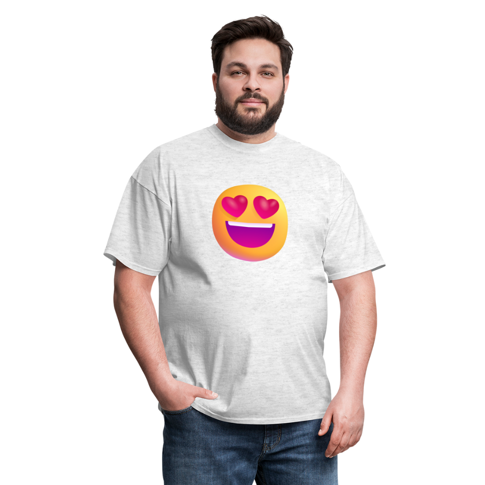 😍 Smiling Face with Heart-Eyes (Microsoft Fluent) Unisex Classic T-Shirt - light heather gray