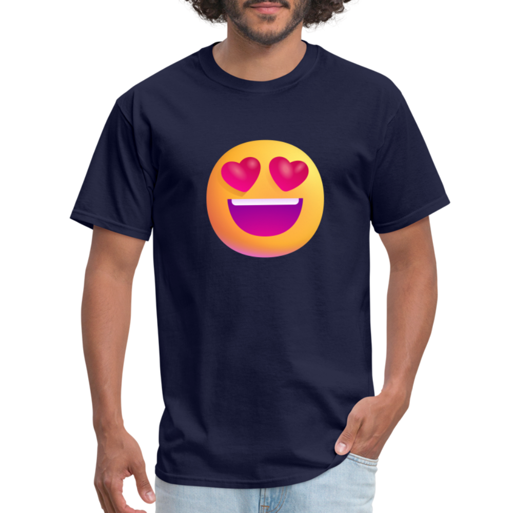 😍 Smiling Face with Heart-Eyes (Microsoft Fluent) Unisex Classic T-Shirt - navy