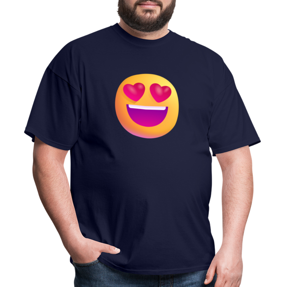 😍 Smiling Face with Heart-Eyes (Microsoft Fluent) Unisex Classic T-Shirt - navy