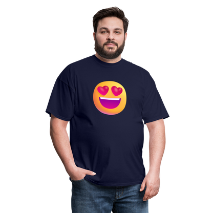 😍 Smiling Face with Heart-Eyes (Microsoft Fluent) Unisex Classic T-Shirt - navy