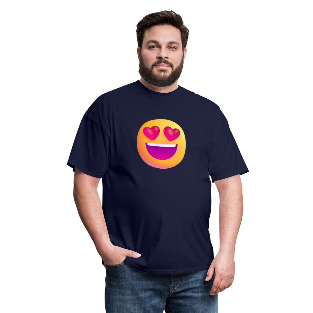 😍 Smiling Face with Heart-Eyes (Microsoft Fluent) Unisex Classic T-Shirt - navy