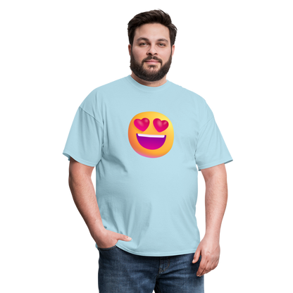 😍 Smiling Face with Heart-Eyes (Microsoft Fluent) Unisex Classic T-Shirt - powder blue