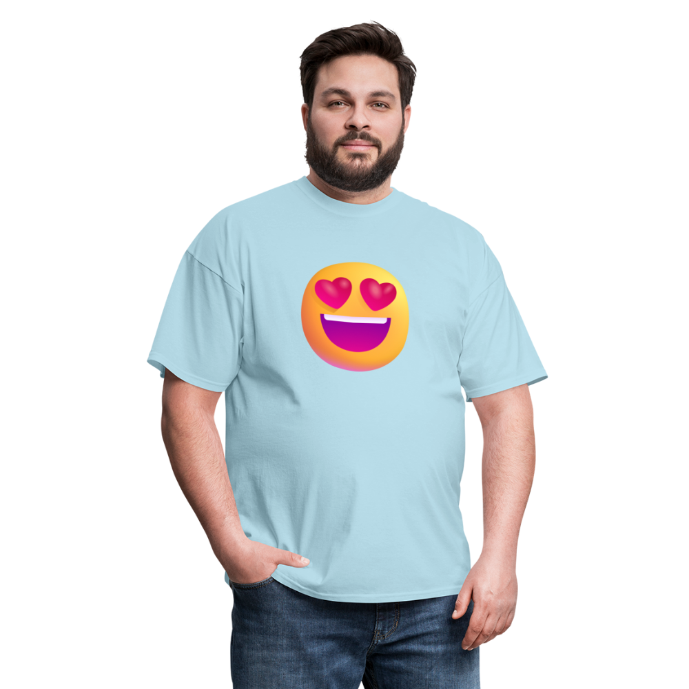 😍 Smiling Face with Heart-Eyes (Microsoft Fluent) Unisex Classic T-Shirt - powder blue