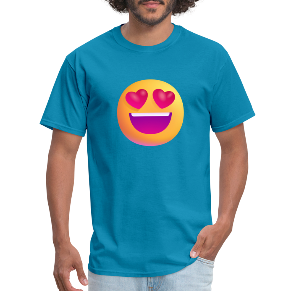 😍 Smiling Face with Heart-Eyes (Microsoft Fluent) Unisex Classic T-Shirt - turquoise