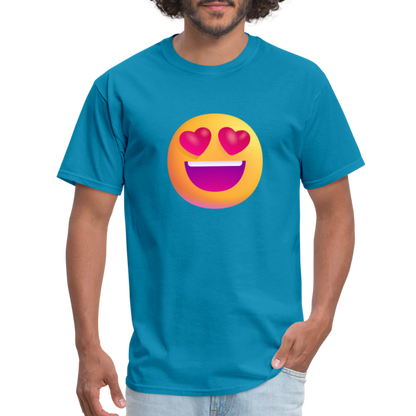 😍 Smiling Face with Heart-Eyes (Microsoft Fluent) Unisex Classic T-Shirt - turquoise