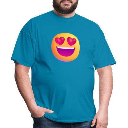 😍 Smiling Face with Heart-Eyes (Microsoft Fluent) Unisex Classic T-Shirt - turquoise