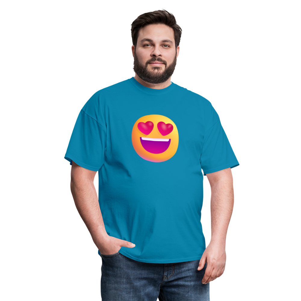 😍 Smiling Face with Heart-Eyes (Microsoft Fluent) Unisex Classic T-Shirt - turquoise