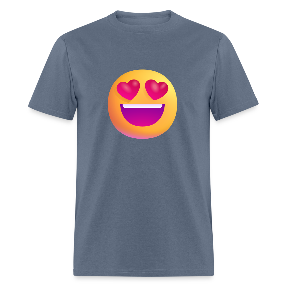 😍 Smiling Face with Heart-Eyes (Microsoft Fluent) Unisex Classic T-Shirt - denim