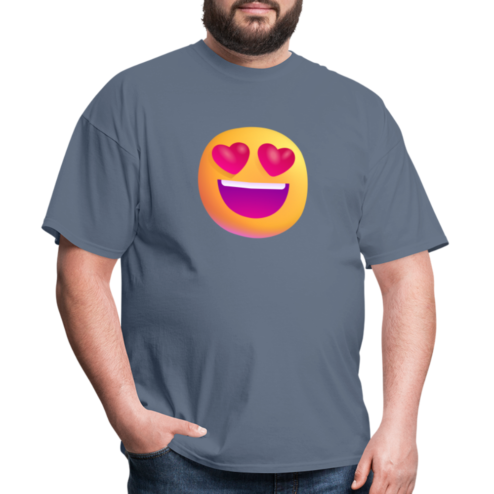 😍 Smiling Face with Heart-Eyes (Microsoft Fluent) Unisex Classic T-Shirt - denim